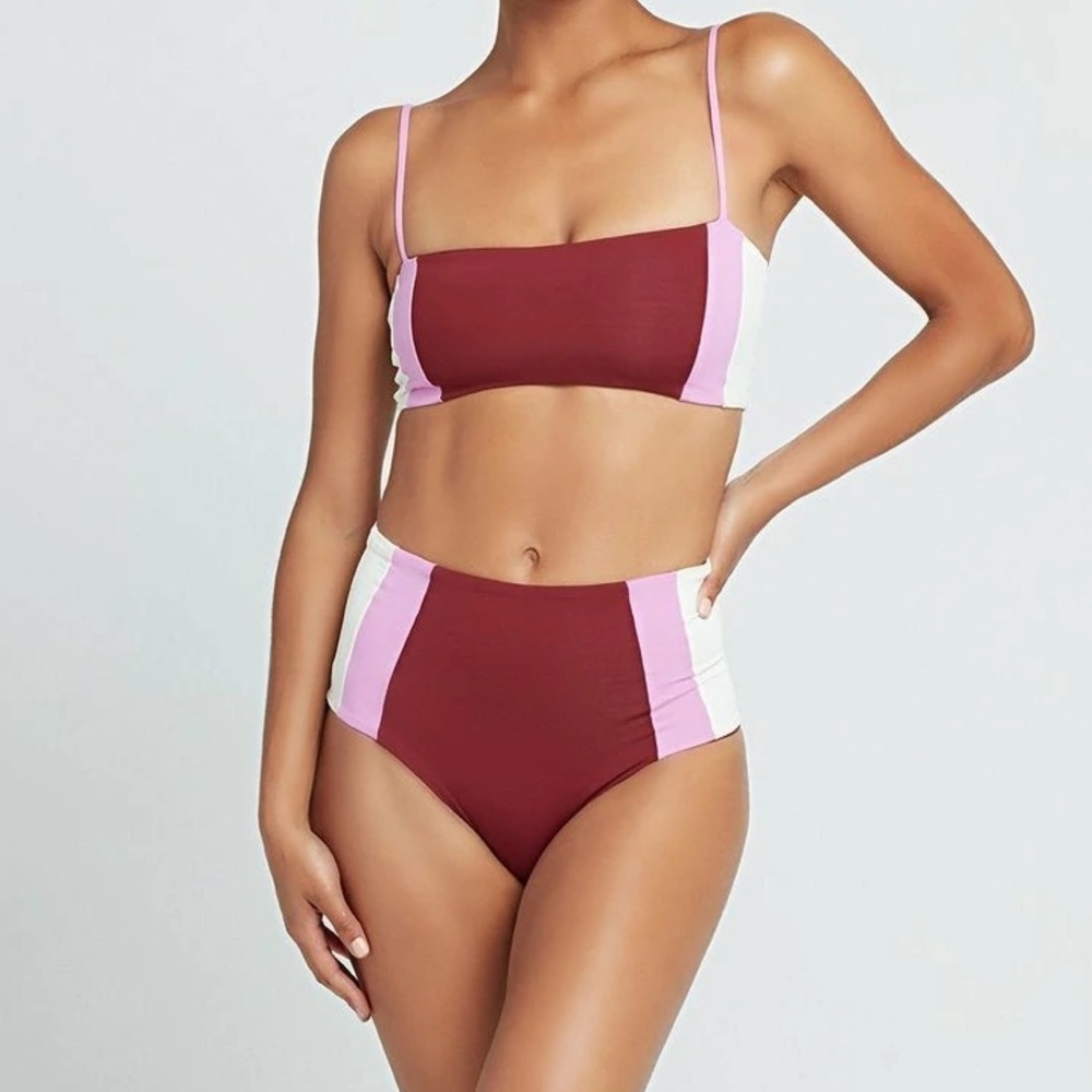 L’space Portia Sangria Two Piece Swimsuit New Never Worn $190